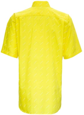 발렌시아가 올오버 로고 옐로우 반팔 셔츠. 534332TBL967201 Lookbook 발렌시아가 올오버 로고 옐로우 반팔 셔츠. 534332TBL967201