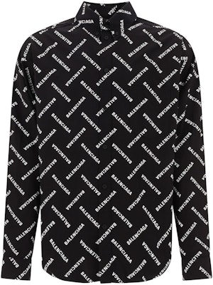 Kemeja Lengan Panjang Balenciaga Hitam dengan Motif All-Over Print. 662983TPLA41070 Order Kemeja Lengan Panjang Balenciaga Hitam dengan Motif All-Over Print. 662983TPLA41070