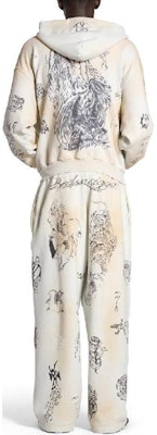 巴黎世家全印花连帽拉链外套 男女同款 白色常规版型 770939TQVK13307 Purchase 巴黎世家全印花连帽拉链外套 男女同款 白色常规版型 770939TQVK13307