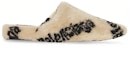 Order Balenciaga Mule Beige Teddy con Logo Completo 714182W2L412010