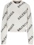 Buy Balenciaga Allover Logo Crewneck 'Chalky White/Black'