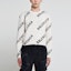 Purchase Balenciaga Allover Logo Crewneck 'Chalky White/Black'