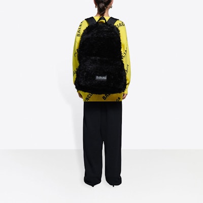 Balenciaga Allover Logo Crewneck 'Yellow/Black' Shop Balenciaga Allover Logo Crewneck 'Yellow/Black'