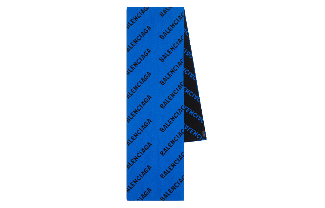 Balenciaga Allover Logo Scarf Indigo Blue 659644T15673964
