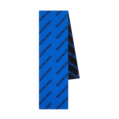 Balenciaga Allover Logo Scarf Indigo Blue 659644T15673964