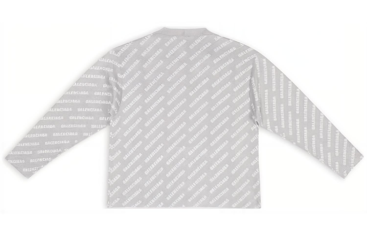 Lookbook 巴黎世家 SS22 Logo灰白色针织开襟衫 699822T32331461