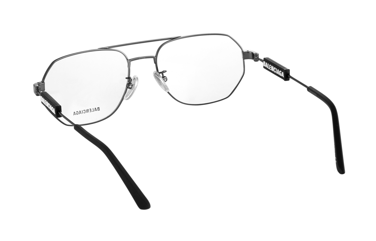 Balenciaga Alloy Aviator Optical Glasses Gray Unisex Fashion Sports Style BB0117O-001 57 圖 3