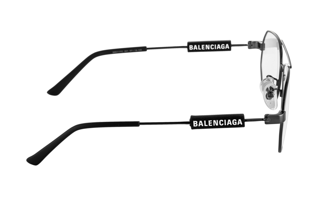 Balenciaga Alloy Aviator Optical Glasses Gray Unisex Fashion Sports Style BB0117O-001 57 圖 5