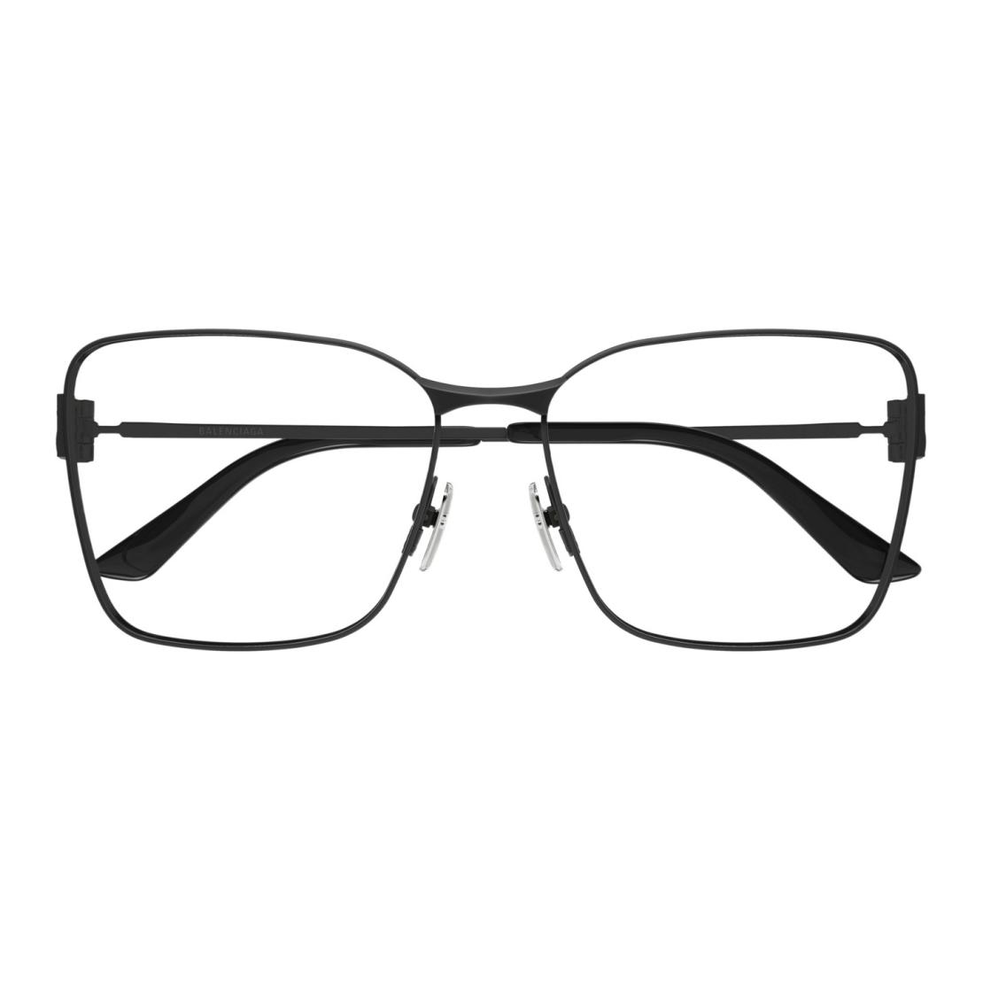 Lookbook Kacamata Optik Balenciaga Alloy Square Hitam Unisex/Desain Pasangan. BB0339O001