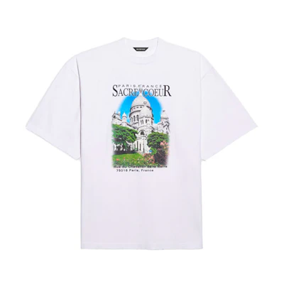 Balenciaga Alphabet Architecture Graphic Tee Unisex White 641614TJVH69000