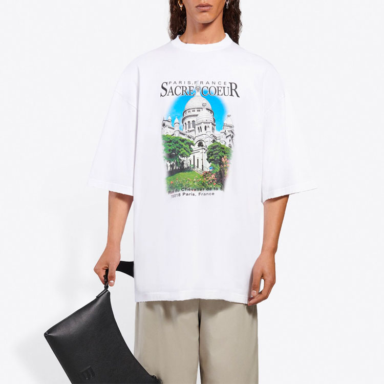 Balenciaga Alphabet Architecture Graphic Tee Unisex White 641614TJVH69000 圖 6