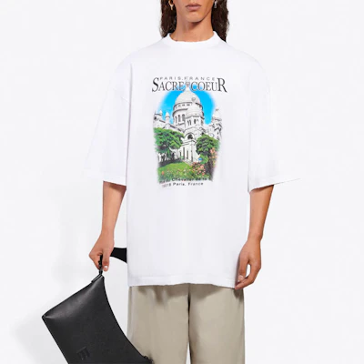 バレンシアガ アルファベット アーキテクチャ グラフィック Tシャツ バレンシアガ アルファベット アーキテクチャ グラフィック Tシャツ