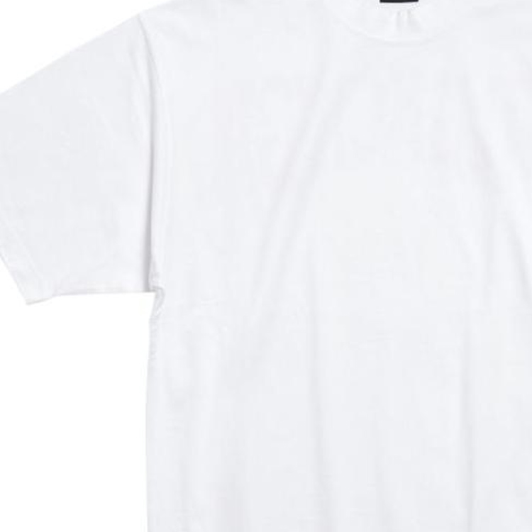 Balenciaga Alphabet Logo Print Unisex White Crewneck T-Shirt Regular Fit. 764235TPVU49601 圖 6