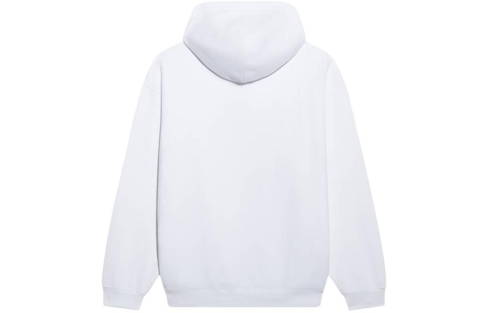 Lookbook 巴黎世家字母印花抽绳长袖连帽衫男女同款白色 578135TKVI89040