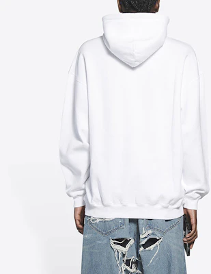 巴黎世家字母印花抽绳长袖连帽衫男女同款白色 578135TKVI89040 Purchase 巴黎世家字母印花抽绳长袖连帽衫男女同款白色 578135TKVI89040