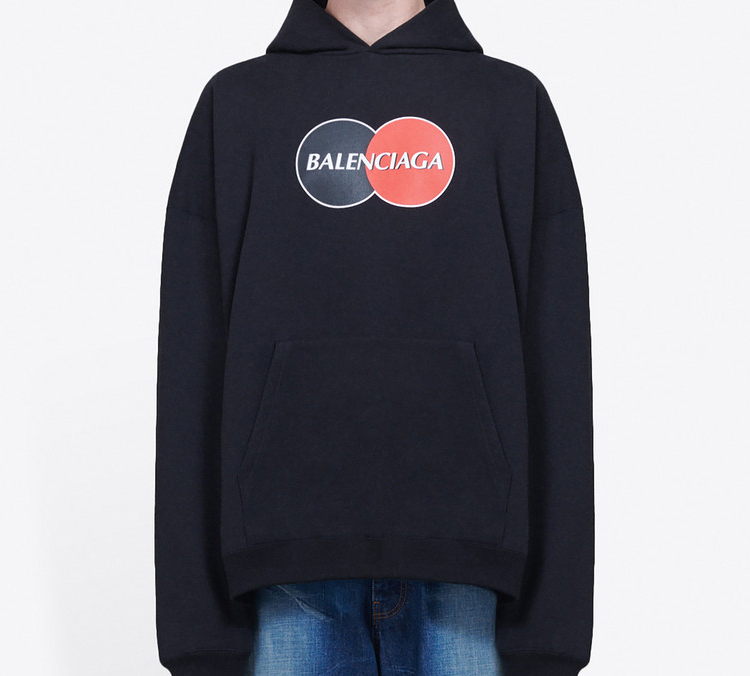 Balenciaga Alphabet Print Fleece Lined Hoodie Black for Men - Relaxed Fit 620973TIV801000 圖 5