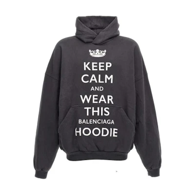 Balenciaga Alphabet Print Hoodie Regular Fit Grey. 803265TRVC59034