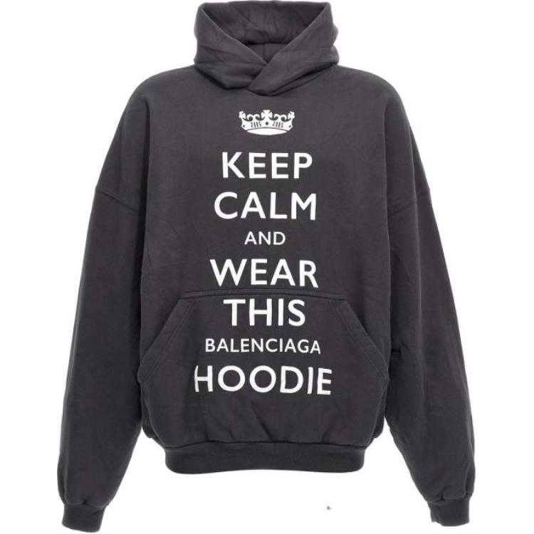 Order Sudadera Balenciaga Estampado Alfabeto Corte Regular Gris. 803265TRVC59034