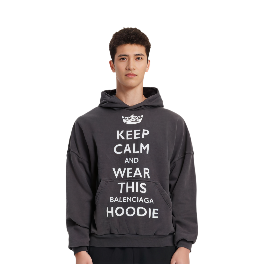 Purchase Sudadera Balenciaga Estampado Alfabeto Corte Regular Gris. 803265TRVC59034