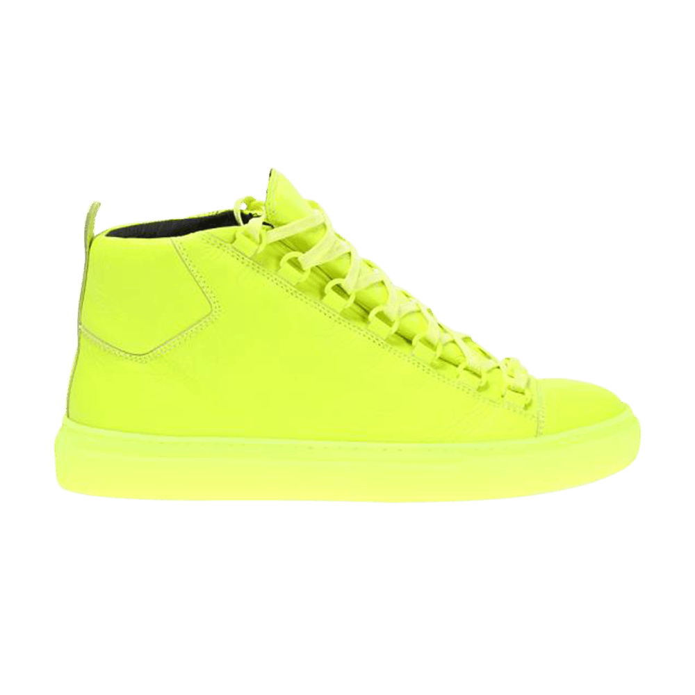Balenciaga Arena Leather High 'Neon Yellow' 412381-WAXX0-7320