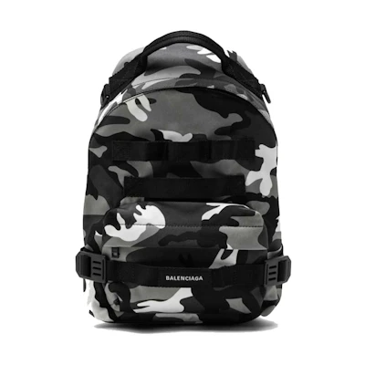 Balenciaga Army Multicarry Backpack Black/White Camo