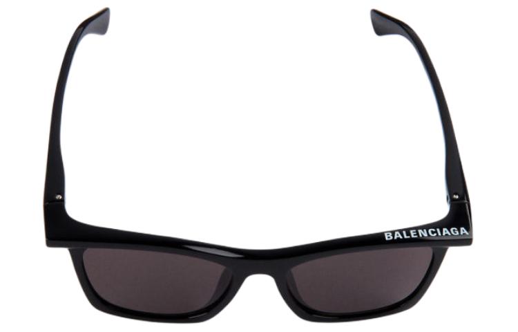 Balenciaga Asymmetric Letter Logo Sunglasses Unisex Couple Style - Black. 2650375 圖 5