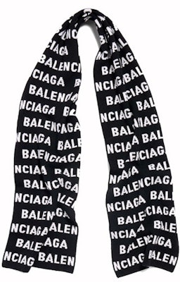 Balenciaga Bal Horizontal Allover Scarf Black Order Balenciaga Bal Horizontal Allover Scarf Black