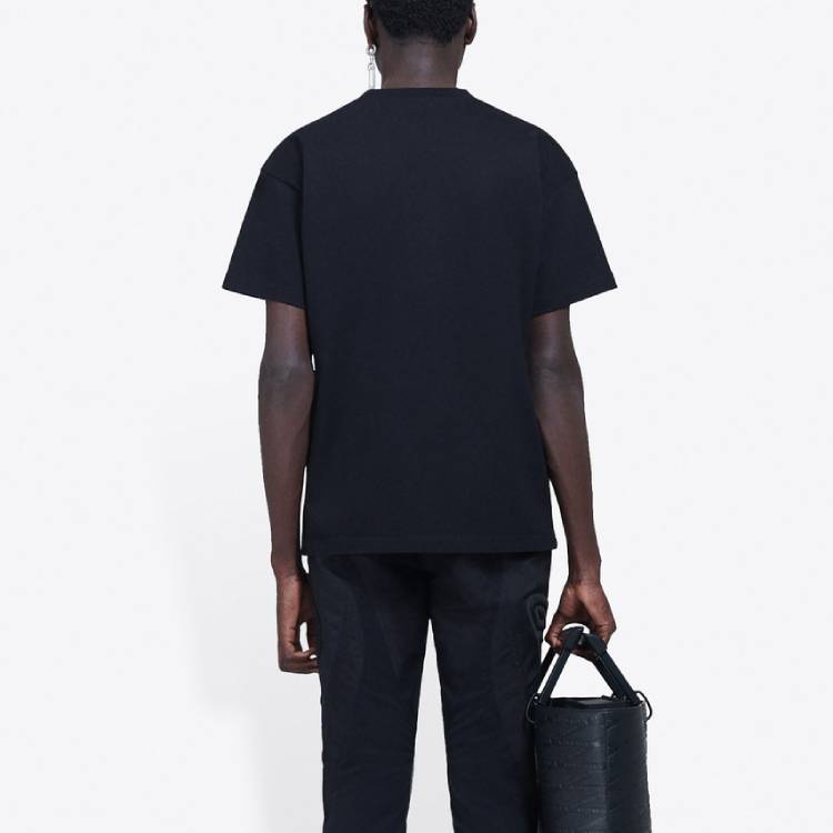 Balenciaga Band Graphic Logo Vintage Black Unisex T-Shirt 612965TIVA11000 圖 5