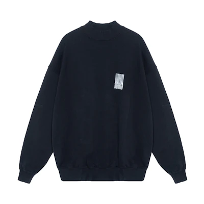 Balenciaga Barcode Logo Black Oversized Sweatshirt Unisex Long Sleeve. 652981TKVE61070