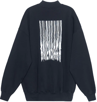 Balenciaga Barcode Logo Hitam Sweatshirt Oversize Unisex Lengan Panjang. 652981TKVE61070 Lookbook Balenciaga Barcode Logo Hitam Sweatshirt Oversize Unisex Lengan Panjang. 652981TKVE61070