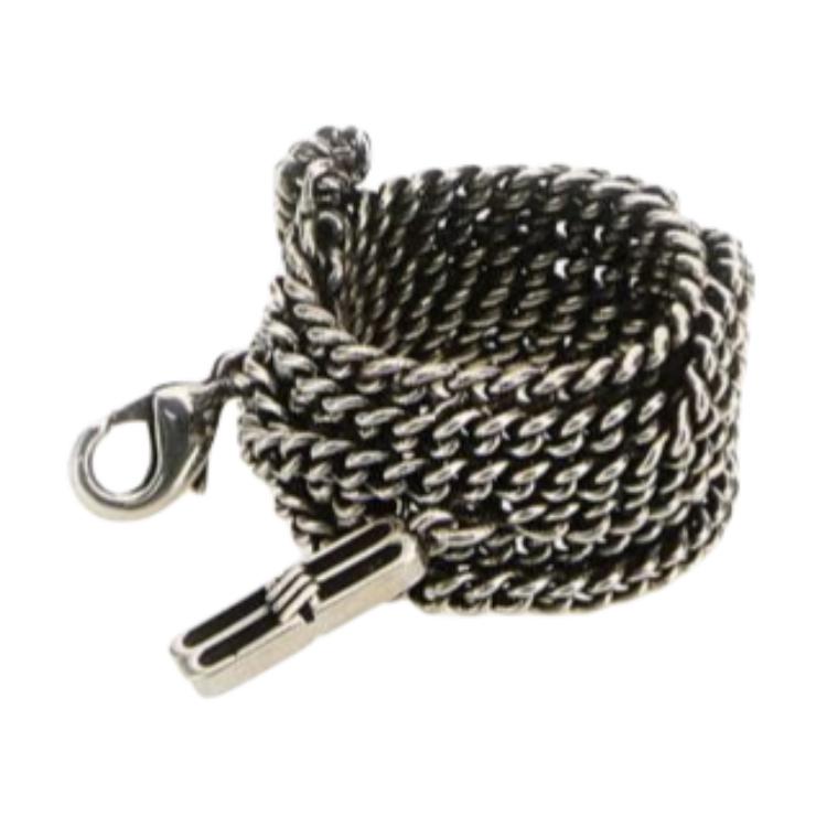 Lookbook Cincin Lelaki Balenciaga BB Icon Reka Bentuk Rantai Perak. 786812TZ99I0911