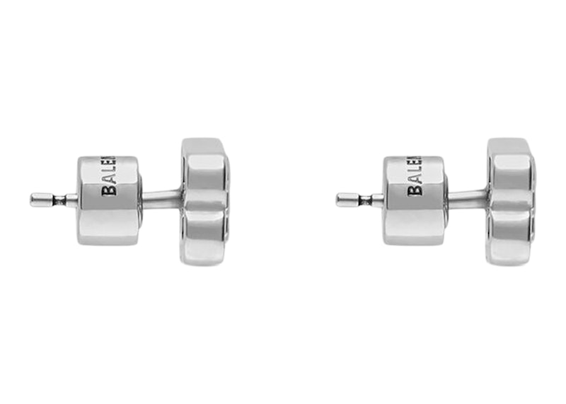 Buy Balenciaga BB Icon Earrings Antique Silver - Novelship
