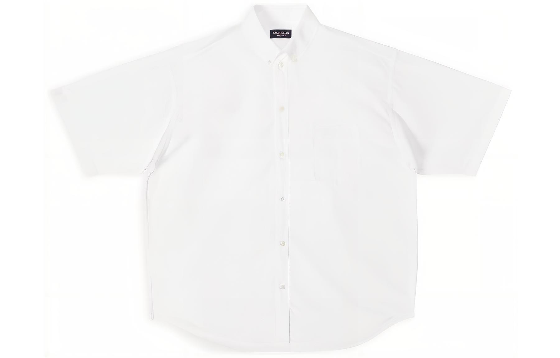 Balenciaga BB Icon FW22  White Relaxed Fit Short-Sleeve Shirt. 703845TMO409000