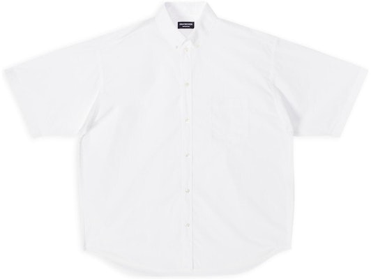 발렌시아가 BB 아이콘 FW22 화이트 릴랙스 핏 반팔 셔츠. 703845TMO409000 Order 발렌시아가 BB 아이콘 FW22 화이트 릴랙스 핏 반팔 셔츠. 703845TMO409000