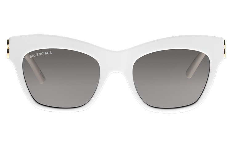 Balenciaga BB Logo Black Lenses White Frame Unisex Sunglasses. BB0132S-006 53 圖 2