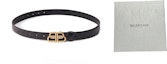 Shop Balenciaga BB Logo Cutout Leather Belt Black 3.5cm. 581690-1000