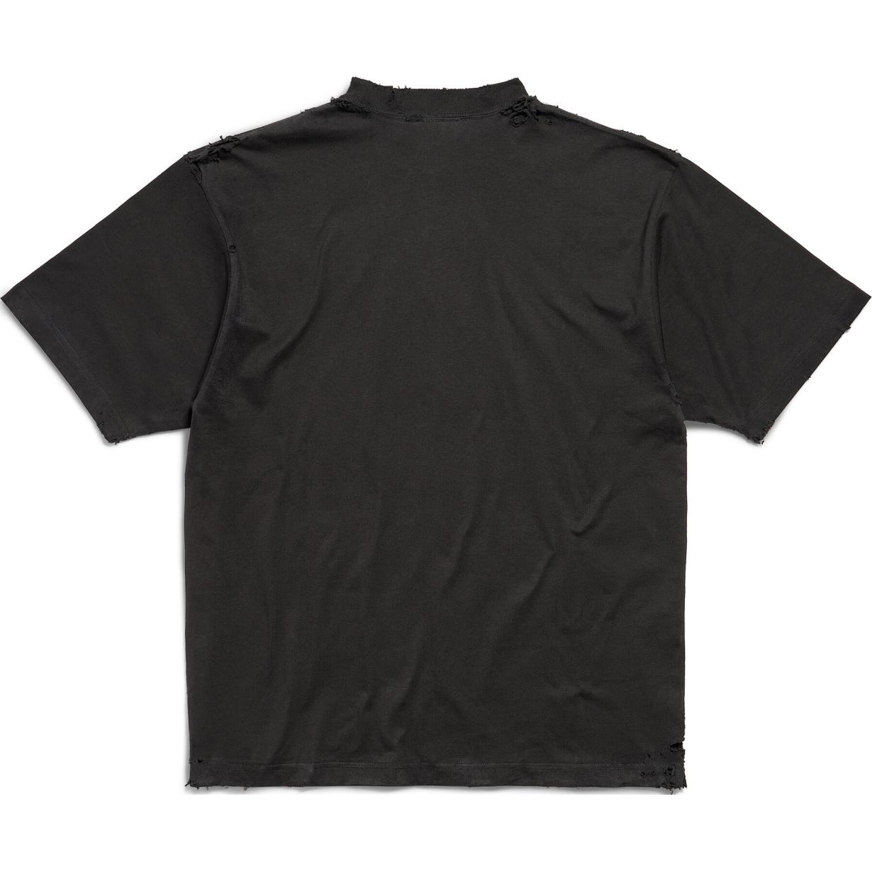 Lookbook Balenciaga BB Motel Fit Baju Hitam Logo Mahkota Unisex. 764235TQVK91083