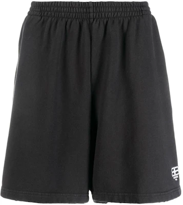Balenciaga BB Paris Icon SS22 Black Elastic Waist Casual Shorts for Men. 676137TMVG69034 Order Balenciaga BB Paris Icon SS22 Black Elastic Waist Casual Shorts for Men. 676137TMVG69034