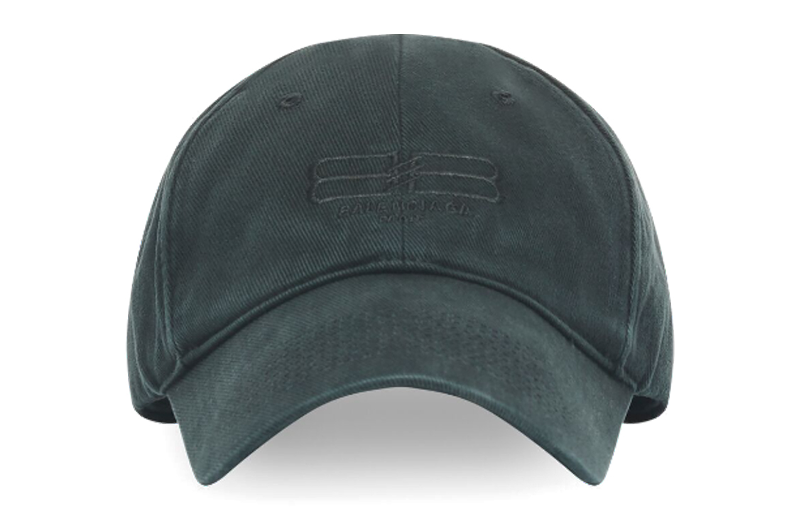 Order Balenciaga BB Paris Logo Embroidered Cotton Cap Unisex Dark Green. 704105410B20010