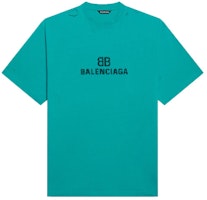 Balenciaga BB Pixel Boxy T-Shirt 'Turquoise/Black' Balenciaga BB Pixel Boxy T-Shirt 'Turquoise/Black'