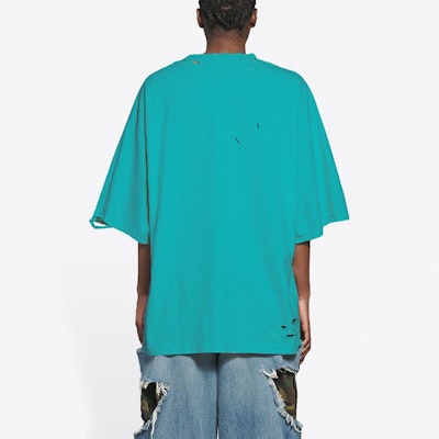 Balenciaga BB Pixel Boxy T-Shirt 'Turquoise/Black' Details for Balenciaga BB Pixel Boxy T-Shirt 'Turquoise/Black'