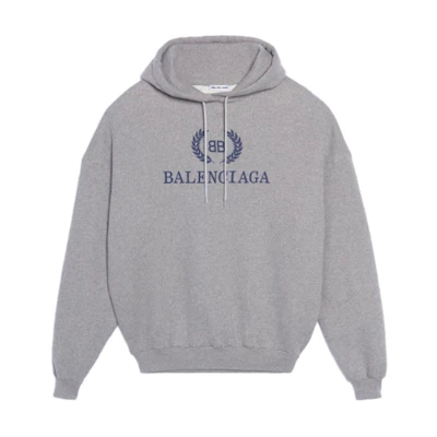 Balenciaga BB Wheat Print Hoodie Gray 547765TCV311300
