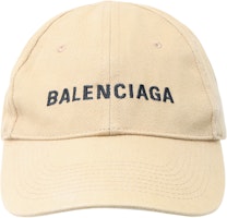 Balenciaga Beige Embroidered Logo Baseball Cap 590758-310B2-9760 Balenciaga Beige Embroidered Logo Baseball Cap 590758-310B2-9760