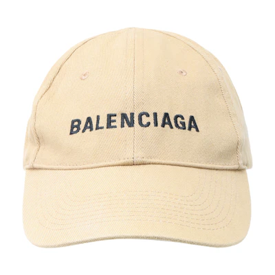 Balenciaga Beige Embroidered Logo Baseball Cap 590758-310B2-9760