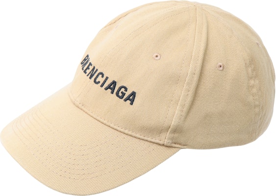 Balenciaga Beige Embroidered Logo Baseball Cap 590758-310B2-9760 Lookbook Balenciaga Beige Embroidered Logo Baseball Cap 590758-310B2-9760