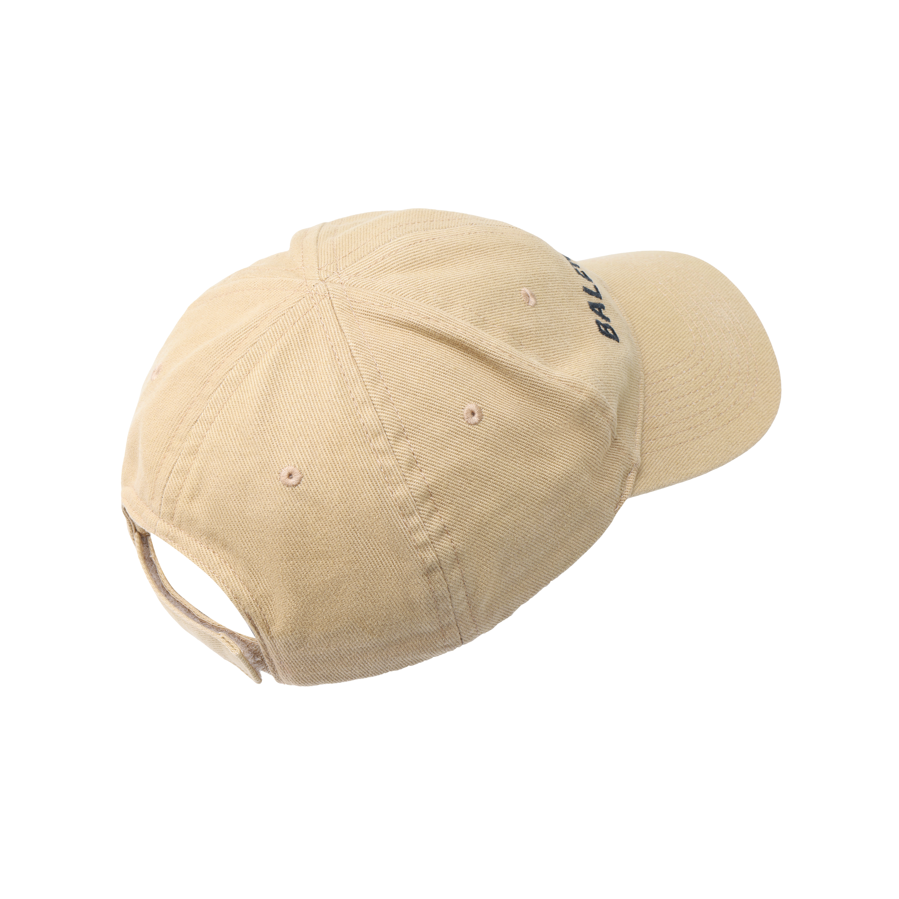Shop Balenciaga Beige Embroidered Logo Baseball Cap 590758-310B2-9760