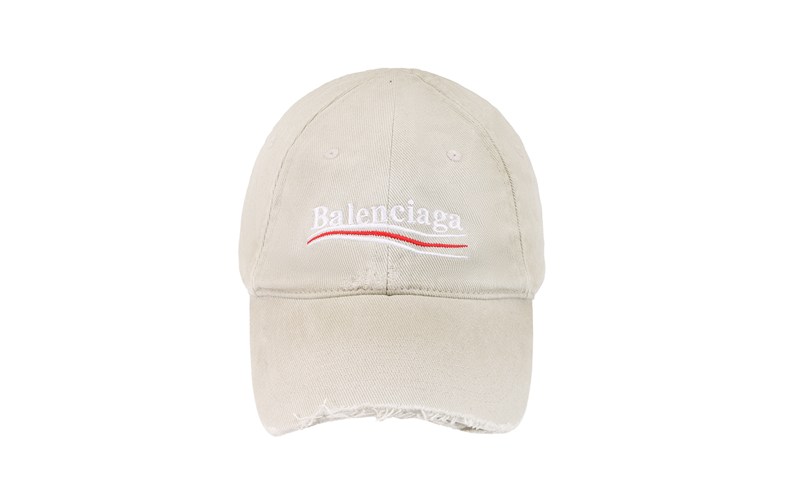 Balenciaga Beige Embroidered Vintage Cotton Baseball Cap for Men. 745127410B29977