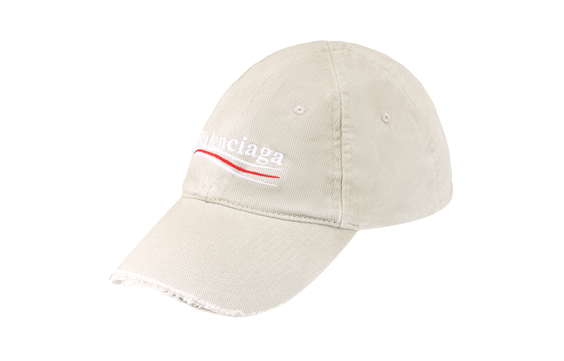 Lookbook Balenciaga Beige Embroidered Vintage Cotton Baseball Cap for Men. 745127410B29977