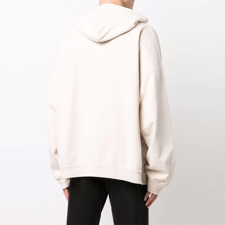 Balenciaga Beige Logo Print Oversized Hoodie Long Sleeve 674986TLVA99054 圖 5
