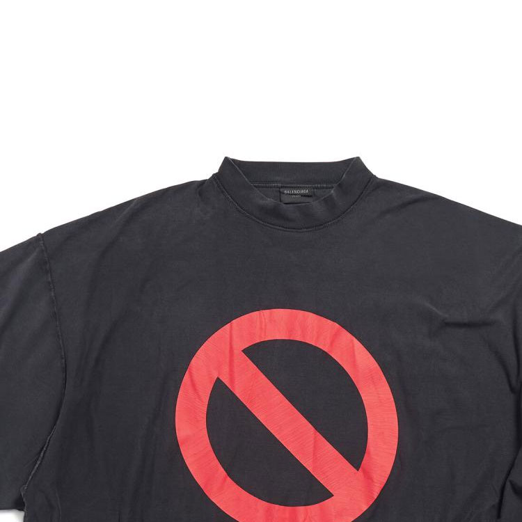 Balenciaga BFRND Logo Print Oversized Unisex Black T-Shirt. 787358TQVG81083 圖 4